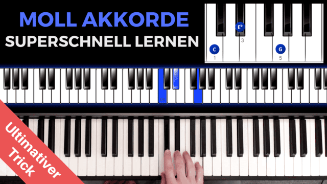 Alle Moll Akkorde in 5min am Klavier lernen! Supereinfacher Trick!