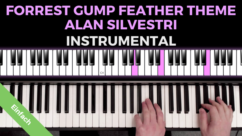 Forrest Gump Feather Theme - Alan Silvestri - Instrumental - Einfach